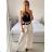Lange Lederhose für Damen (Einheitsgröße S/M) ITALIAN FASHION IMWAD234126 -   hellblau -   S / M