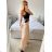 Lange Lederhose für Damen (Einheitsgröße S/M) ITALIAN FASHION IMWAD234126 -   beige -   M / L