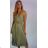 Langes Chiffon-Kurzarmkleid für Damen (S/M ONE SIZE) ITALIAN FASHION IMWGS231048