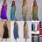 Langes Chiffon-Kurzarmkleid für Damen (S/M ONE SIZE) ITALIAN FASHION IMWGS231048