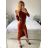 Langes Langarmkleid für Damen (S/M EINHEITSGRÖSSE) ITALIAN FASHION IMM23M2103
