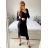 Langes Langarmkleid für Damen (S/M EINHEITSGRÖSSE) ITALIAN FASHION IMM23M2103