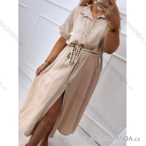 Damen Langarm Hoodie Kleid (S / M ONE SIZE) ITALIAN FASHION IMWA216095