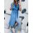 Damen Langarm Hoodie Kleid (S / M ONE SIZE) ITALIAN FASHION IMWA216095