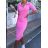 Damen Langarm Hoodie Kleid (S / M ONE SIZE) ITALIAN FASHION IMWA216095