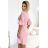 217-9 NEVA Trapezförmiges Kleid mit ausgestellten Ärmeln - puderrosa mit Glitzer