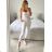 Lässige Langarm Kleid Frauen (uni s / m) MODA ITALY IM319788 -   weiß -   M / L