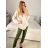 Damen Satin Langarmhemd (S/M/L ONE SIZE) ITALIAN FASHION IM322560