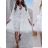 Damen Langarm Hoodie Kleid (S / M ONE SIZE) ITALIAN FASHION IMWA216095