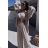 Damen Langarm Hoodie Kleid (S / M ONE SIZE) ITALIAN FASHION IMWA216095
