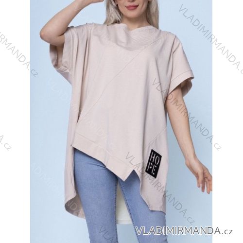 Langes Chiffon-Kurzarmkleid für Damen (S/M ONE SIZE) ITALIAN FASHION IMWGM23456