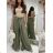 Langes Chiffon-Kurzarmkleid für Damen (S/M ONE SIZE) ITALIAN FASHION IMWGM23456