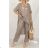 Langes Chiffon-Kurzarmkleid für Damen (S/M ONE SIZE) ITALIAN FASHION IMWGM23456