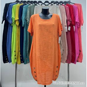 Shirt verlängert 3/4 Langarm Damen (L/XL/2XL ONE SIZE) ITALIAN FASHION IM423025