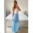 Rock lange Sommer Frauen (uni sl) ITALIENISCHE Mode IM420490
