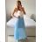 Rock lange Sommer Frauen (uni sl) ITALIENISCHE Mode IM420490