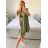 Langes Sommerkleid mit kurzen Ärmeln für Damen (Einheitsgröße S/M) ITALIAN FASHION IMC23300 -   leichte Minze -   M / L