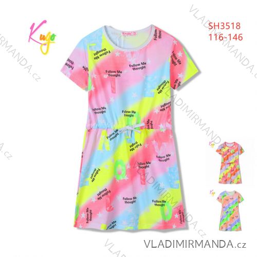 Kurzarmkleid mit Pailletten Kinder Teen Girls (116-146) KUGO BS3279