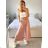 Elegantes langärmliges Kleid mit Gürtel für Damen (Einheitsgröße S/M) ITALIAN FASHION IMM23UN6139