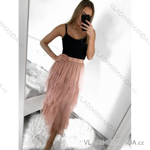 Langer Jeansrock für Damen (Einheitsgröße S/M/L) ITALIAN FASHION IMD24020