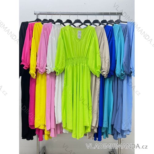 Langärmliges Damenkleid in Übergröße (44/46 EINHEITSGRÖSSE) ITALIAN FASHION IM424087