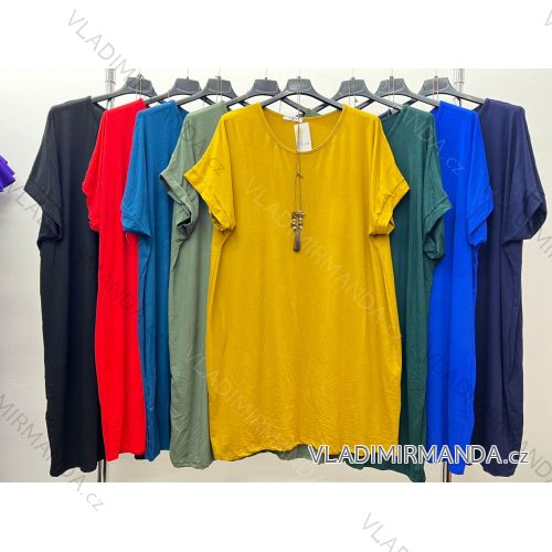 Shirt verlängert 3/4 Langarm Damen (L/XL/2XL ONE SIZE) ITALIAN FASHION IM423025