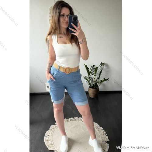 Damen-Shorts mit Gürtel (S/M/L Einheitsgröße) ITALIAN FASHION IMC24157