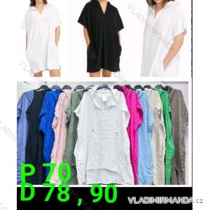 Langarm-Hemdkleid für Damen in Übergröße (52/58 EINHEITSGRÖSSE) ITALIAN FASHION IMBM24084