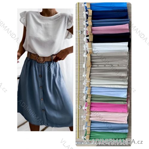 Kleid mit 3/4 Ärmeltasche für Damen (uni sl) ITALIAN Fashion IM3181746