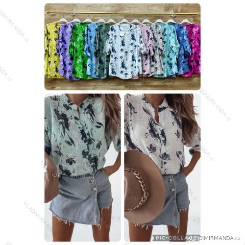 Kleid mit 3/4 Ärmeltasche für Damen (uni sl) ITALIAN Fashion IM3181746