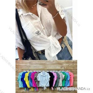 Kleid mit 3/4 Ärmeltasche für Damen (uni sl) ITALIAN Fashion IM3181746