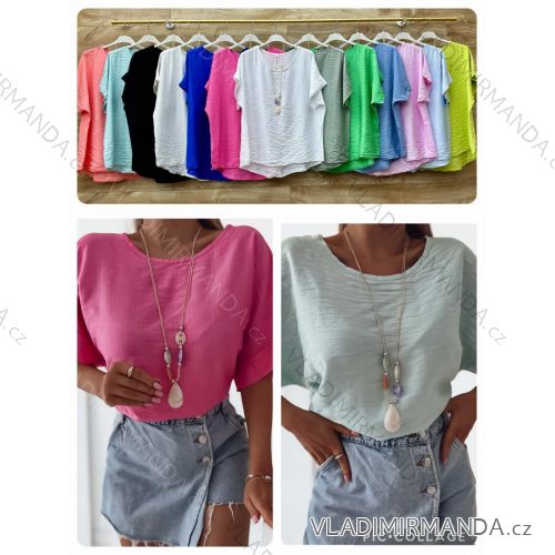 Kleid mit 3/4 Ärmeltasche für Damen (uni sl) ITALIAN Fashion IM3181746