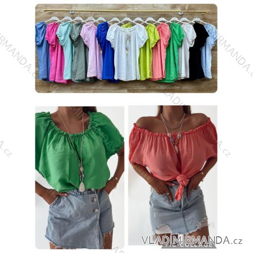 Kleid mit 3/4 Ärmeltasche für Damen (uni sl) ITALIAN Fashion IM3181746