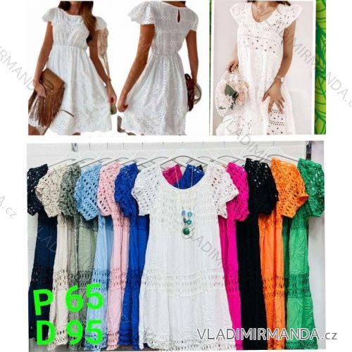 Damen-Tunika in Übergröße mit kurzen Ärmeln (42/58 Einheitsgröße) ITALIAN FASHION IMBM24053