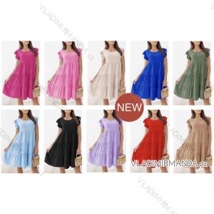 Ärmelloses langes Partykleid aus Paillettensamt für Damen (S/M EINHEITSGRÖSSE) ITALIAN FASHION IMWB233931