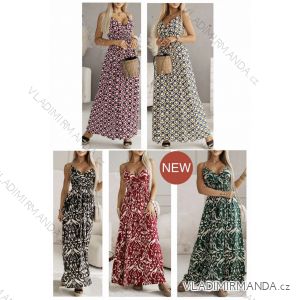 Ärmelloses langes Partykleid aus Paillettensamt für Damen (S/M EINHEITSGRÖSSE) ITALIAN FASHION IMWB233931