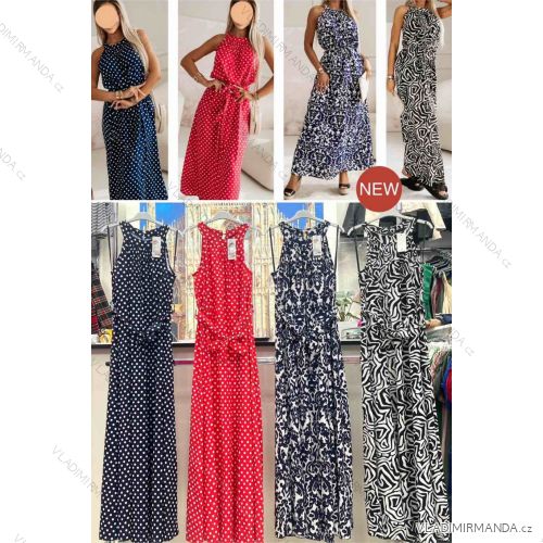 Ärmelloses langes Partykleid aus Paillettensamt für Damen (S/M EINHEITSGRÖSSE) ITALIAN FASHION IMWB233931