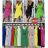 Ärmelloses langes Partykleid aus Paillettensamt für Damen (S/M EINHEITSGRÖSSE) ITALIAN FASHION IMWB233931