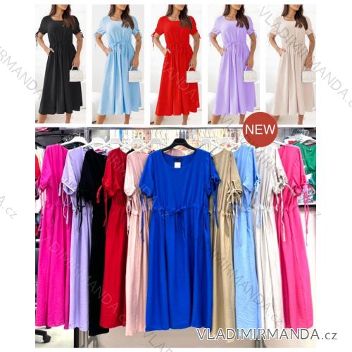 Ärmelloses langes Partykleid aus Paillettensamt für Damen (S/M EINHEITSGRÖSSE) ITALIAN FASHION IMWB233931
