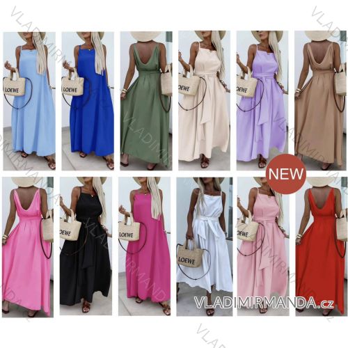 Ärmelloses langes Partykleid aus Paillettensamt für Damen (S/M EINHEITSGRÖSSE) ITALIAN FASHION IMWB233931