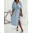 Langes Chiffon-Kurzarmkleid für Damen (S/M ONE SIZE) ITALIAN FASHION IMWGM23456