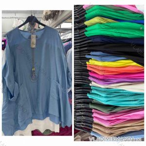 Damen Langarm Hoodie Kleid (S / M ONE SIZE) ITALIAN FASHION IMWA216095