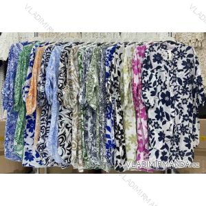 Ärmelloses langes Partykleid aus Paillettensamt für Damen (S/M EINHEITSGRÖSSE) ITALIAN FASHION IMWB233931