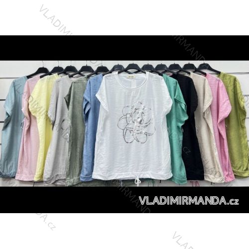 Damen T-Shirt Kurzarm (S / M / L ONE SIZE) ITALIAN FASHION IMWC222158