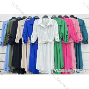 Sommerkleid mit kurzen Ärmeln für Damen (Einheitsgröße S/M/L) ITALIAN FASHION IMWCP24140