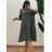 Langes Chiffon-Kurzarmkleid für Damen (S/M ONE SIZE) ITALIAN FASHION IMWGS231048