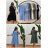 Langes Chiffon-Kurzarmkleid für Damen (S/M ONE SIZE) ITALIAN FASHION IMWGS231048