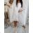 Langes Chiffon-Kurzarmkleid für Damen (S/M ONE SIZE) ITALIAN FASHION IMWGM23456