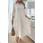 Langes Chiffon-Kurzarmkleid für Damen (S/M ONE SIZE) ITALIAN FASHION IMWGM23456