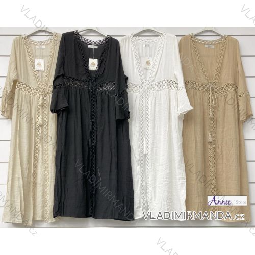 Kleid mit Knöpfen und geknöpften Damen (uni s-m) ITALIAN FASHION IM2203948